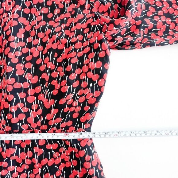 Whistles Anjelica Cherry Print Dress Red Multi Fit and Flare Lined Women's 6 - Picture 10 of 12